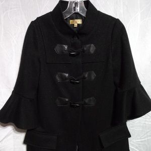 Princes Vera Wang Sparkle Toggle Bell Sleeve Coat